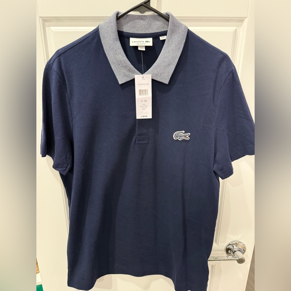 Lacoste Men's Polo Shirt in Navy and Gray